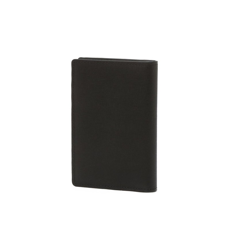Hazzys Men's Accessory Black Contrast Point Leather Card Wallet HJHO6F336BK