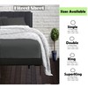 Double Fitted Sheet, Charcoal Microfiber Fitted Sheets Deep Pocket 12