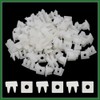 Motoforti 100Pcs White Square Plastic Fastener Retainer Clips for Auto