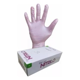 Guantes De Nitrilo Metálicos Uniseal Rosa Talla Ch