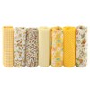 QANYEGN 7 Pieces Cotton Fabric, Squares Bedding Fabric, Fabric Pack,