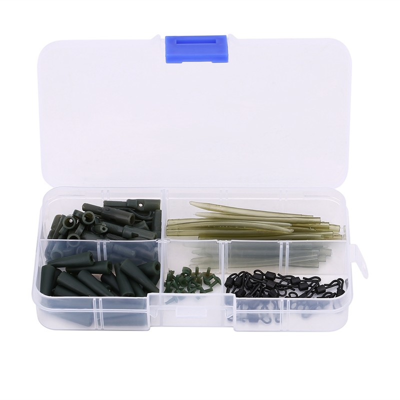 Carp Fishing Tackle Set Safety Lead Cips Tail Tubes Sleeves