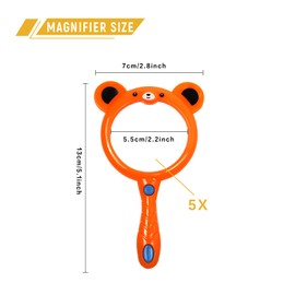 Magnifying Glass for Kids 6 Pack Mini Magnifying Glasses Colorful Hand Lens Plastic Magnifier for Reading Science Class Outdoor Play IRCHLYN (6 Colors)