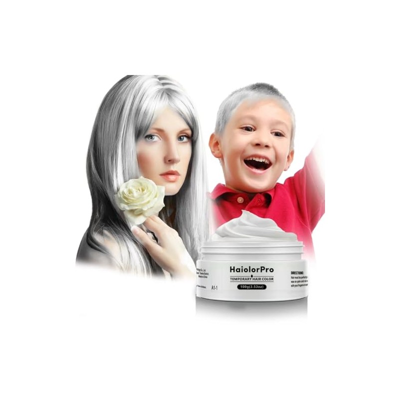 HaiolorPro White Temporary Hair Colour Washable