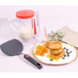 Dalup Enterprises Mess-Free Pancakes Pourer & Cupcake Batter Dispenser | 4 Cup Capacity | Precision Pour Control & Easy-Squeeze Handle | BPA-Free Kitchen Tool for Waffles, Crepes & Muffins