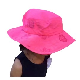 Sun Protection Zone Hat Cap Safari Sun Pink Floral Bucket Kids One Size NEW