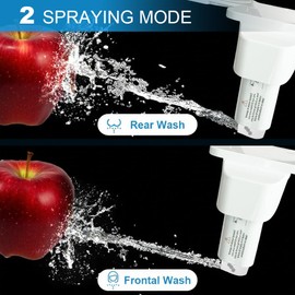 Ultra-Slim Bidet Attachment for Toilet Easy to install - Dual Nozzle (Frontal & Rear Wash) with Adjustable Cold Water Pressure - Fresh Cleanliness Home Gifts for Women (black)