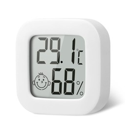 Flintronic Mini LCD Thermometer, Digital Indoor Hygrometer, Hygrometer, Wireless Humidity Meter for Baby Room, Living Room, Office, Greenhouse (White)