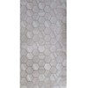 Modern Hexagon Taupe Metallic Fabric Textured Wallpaper Geometric 3D