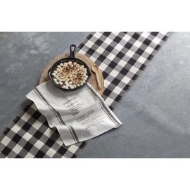 Mud Pie S'More Skillet Set, Black, skillet 11.75" x 8" | spoon 5.5" | towel 26" x 16.5"