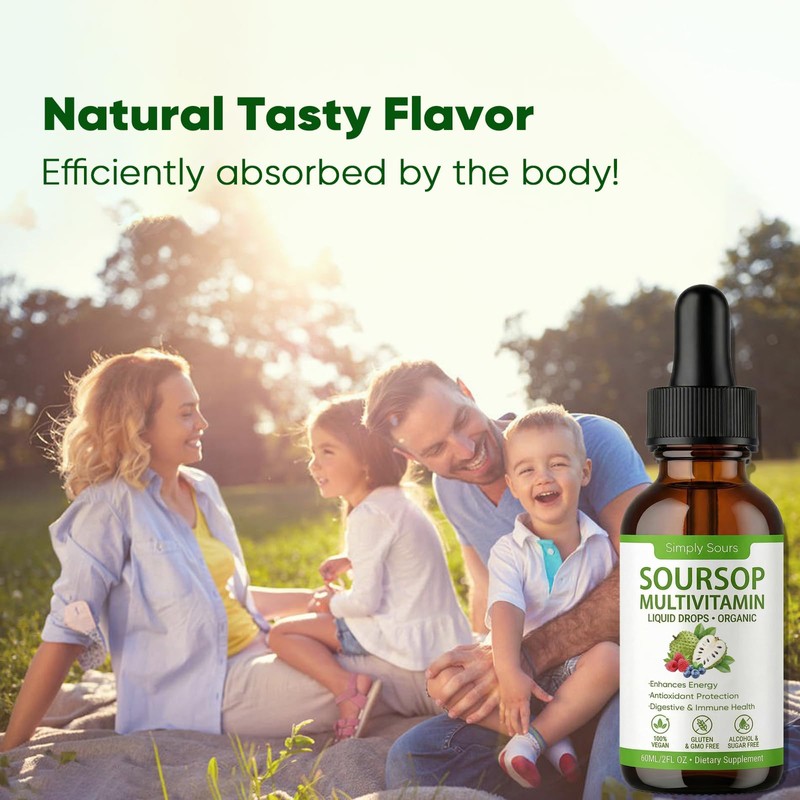 Simply Sours Soursop Extract, Graviola Soursop Bitters Liquid Drops Herbal