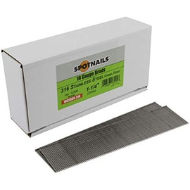 Spotnails 18520SS-316 1-1/4 in. 316 Stainless Steel 18 Gauge AX Style Brads, 5,000/Box