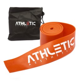ATHLETIC AESTHETICS Floss Band/Voodoo Band + Bag and Free Exercise Guide [1.5 mm] for Physiotherapy, Trigger Point Treatment and Self-Massage (Orange)