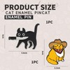 Cosmeria Metal Lapel Pins, Cartoon Cat Brooch Set, Funny Pins