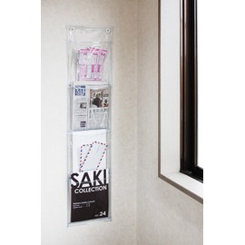 Saki Wall Pocket Clear Size: 9.8 x 46.5 inches (25 x 116.5 cm)