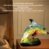 Animal Table Lamp Retro USB Plug in Decorative Resin Dolphin
