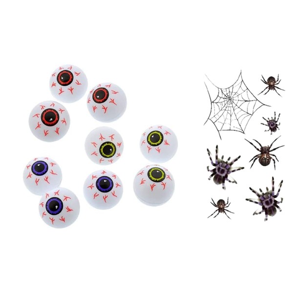 Yeahgoshopping Plastic Eyeball Halloween Ping Pong Fake Zombie Balls for