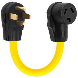 Nema 14-30P to 10-30R Dryer Adapter Cord, STW 10-AWG Heavy Duty 4-Prong Dryer Male to 3-Prong Dryer Female Power Cable, 10-30R to 14-30P, 1.5FT
