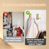 ZcrPrn Foldable Wall Hook, Hanger Hooks, 2 Pcs Gold Heavy