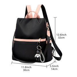 Lizbin Backpack Purse for Women, Anti Theft Backpack Fashion Backpack Purse, Womens Backpack Purse Cute Backpack, Travel Backpack Satchel Handbags Ladies Shoulder Bags Multi Purpose Design (Black)