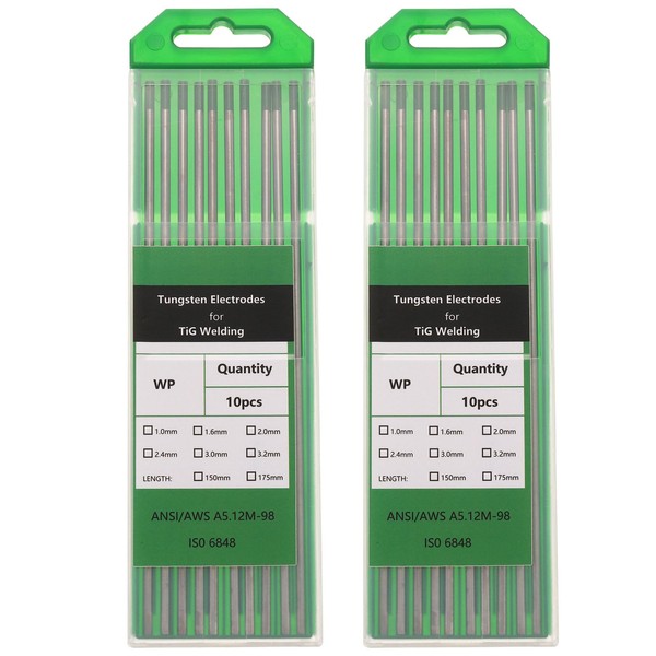 sourcing map 20pcs TIG Welding Tungsten Electrodes 1/8" x 7"