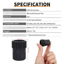 Keenso Bicycle Hub Tool Chrome Vanadium Steel Bicycle Rear Hub Locking Ring Nut Removal Repair Tool for DT Swiss DT 350 240 440 540 Ratchet