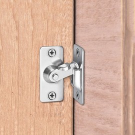 90 Degree Right Angle Door Lock Buckle，304Stainless Sliding Screen Door Latch Barn Door Lock Hasp Latch Clasp Lock Pocket Door Locks and Latches for Push/Sliding/Barn Door, Angle Door Clasp Cam Lock