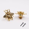 HEVSTIL 2-Pack Bee Shape Cabinet Knob,Nature Theme Single Hole Pulls