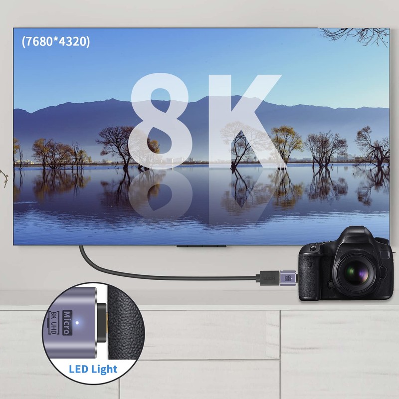 Duttek 8K HDMI to Micro HDMI Adapter, Standard Micro HDMI