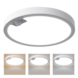 KEPLUG Wired Motion Sensor Ceiling Light Fixture-Motion Sensor Light Indoor 18W/1500LM,Closet Lights Motion Sensored Shower Light for Bathroom Hallway Stair Pantry Porch Garage 3 Color Temperature