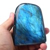 FZBHRO Large Labradorite Rock Polished Slab Block Healing Crystal Stone