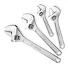 WORKPRO 4-piece Adjustable Wrench Set, Forged, Heat Treated, Chrome-plated (6-inch,