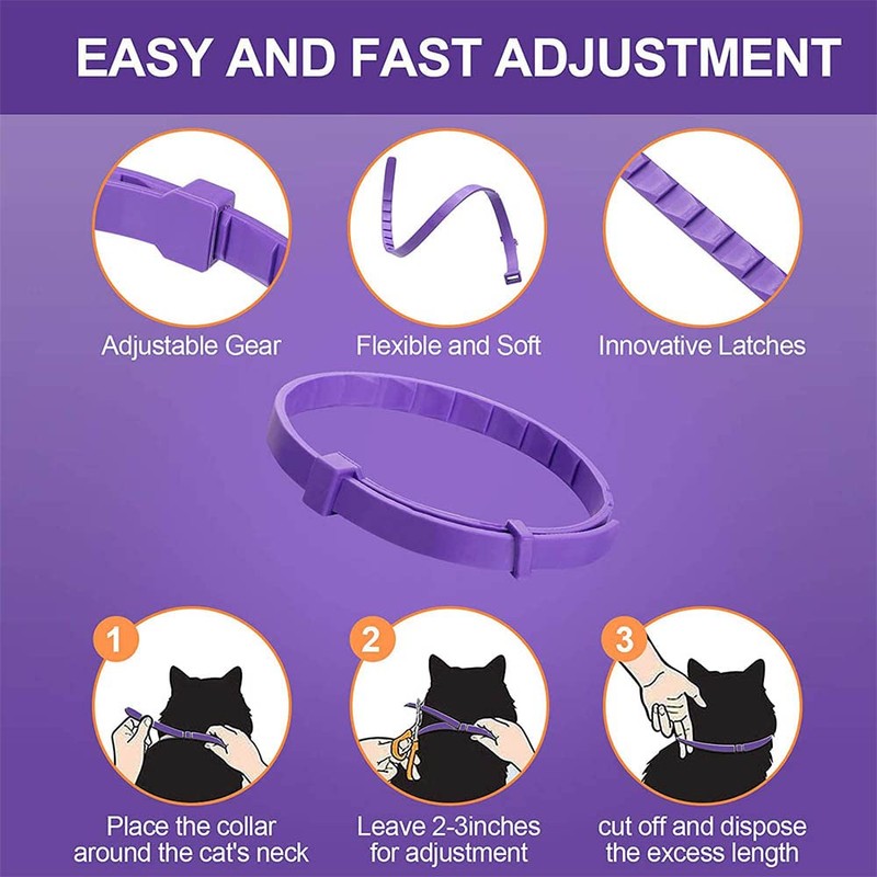 Cat Calming Collar,Adjustable Cat Collar Natural Calm Treatment,15 Inches for