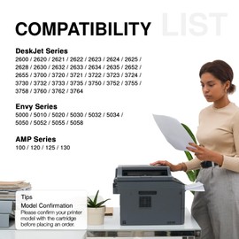 Economink 304XL Black Compatible with HP 304 XL Printer Cartridges Black, for Envy 5030 5010 5020 5032 DeskJet 3750 3760 2620 2600 3720 2630 2622 3735 3762 Printer (Pack of 1)