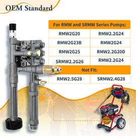 AR42940 Pressure Washer Pump Head Assy Fits for Troy Bilt SRMW2.2G26 RMW2.2G24 RMW2G20 RMW2G23B RMW2G24 RMW2.2G20D RMV2.5G24 Pump Head AR42518 AR43061 Pressure Washer Replacement Parts