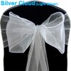 Time to Sparkle 10pcs 22x280cm Silver Cloud Organza Sashes Wider