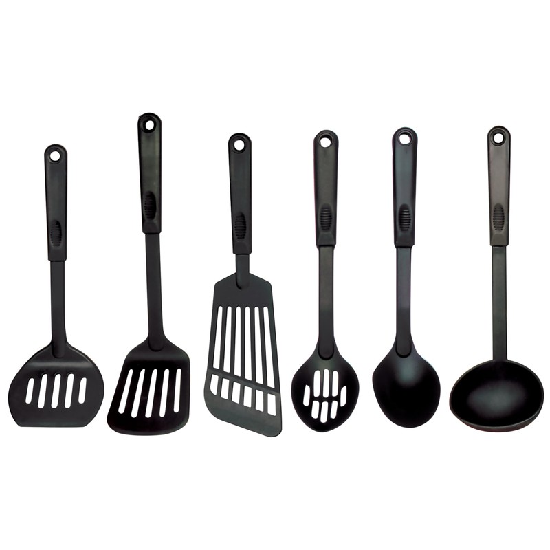 Norpro Nylon 12-Inch Solid Spoon, Pack of 1, Black