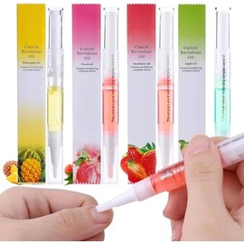 Paquete 12 Aceite Hidratante Revitalizante Natural Para Uña Cutículas Manicure Esmalte de Nutrición Para Uñas Húmedas Aplicador Lápiz Aroma Frutal Rep