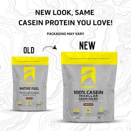 Ascent Casein Protein Powder - 25g Micellar Casein Powder with Zero Artificial Flavors & Sweeteners, Gluten-Free, No Added Sugar, 4.9g BCAA, 2.2g Leucine - Chocolate, 2 Pounds