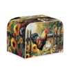 JEOCODY Sunflower Rooster Toaster Oven Covers for Kitchen Polyester Fabric