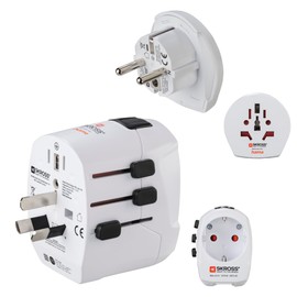 Hama World Travel Pro Light Adaptor Set USB 3-Pin 2x USB
