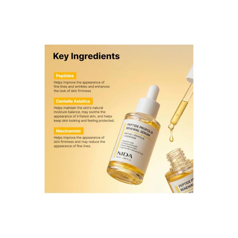 NIDA Peptide Propolis Renewal Serum | Peptide Complex, Propolis Extract,