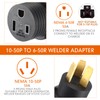 Kanayu 50Amp Welder Adapter Compatible with NEMA 10-50P to 6-50R