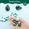 Nexlynk 100PCS Crystal Glass Beads 8×10mm, Malachite Green Faceted Teardrop