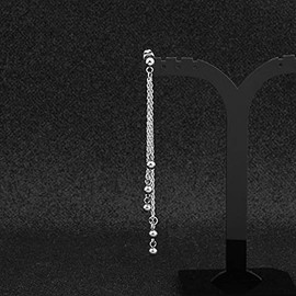 Ball Tassel Chain Dangle Drop Huggie Hoop Earrings for Women Girls Men Stainless Steel Cool Long Dangling Minimalist Small Hoop Earrings Cartilage Fashion Unique BTS Fans Jewellery Gift, Stainless