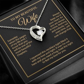 ShineOn To My Wife Necklace, Vanlentines Gifts For Women, Anniversary Gift For Wife