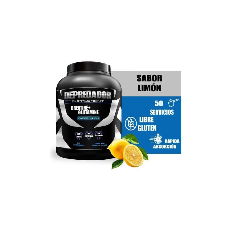 Creatina + Glutamina Depredador 1kg Varios Sabores