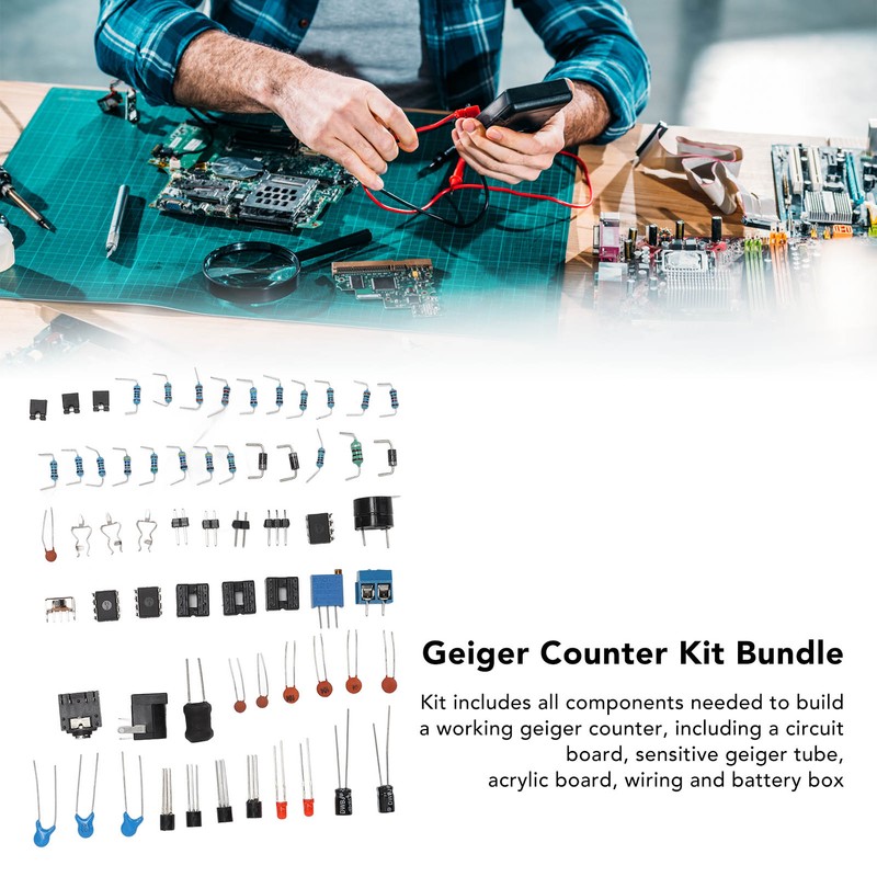 Portable Handle Geiger Counter DIY Kit Bundle Unassembled Unwelded Nuclear