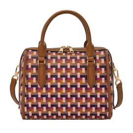 Fossil Williamson Satchel, Woven Multi Print