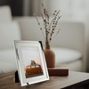 Frametigo Silver Plated White Mount Photo Frame - Fits Photo